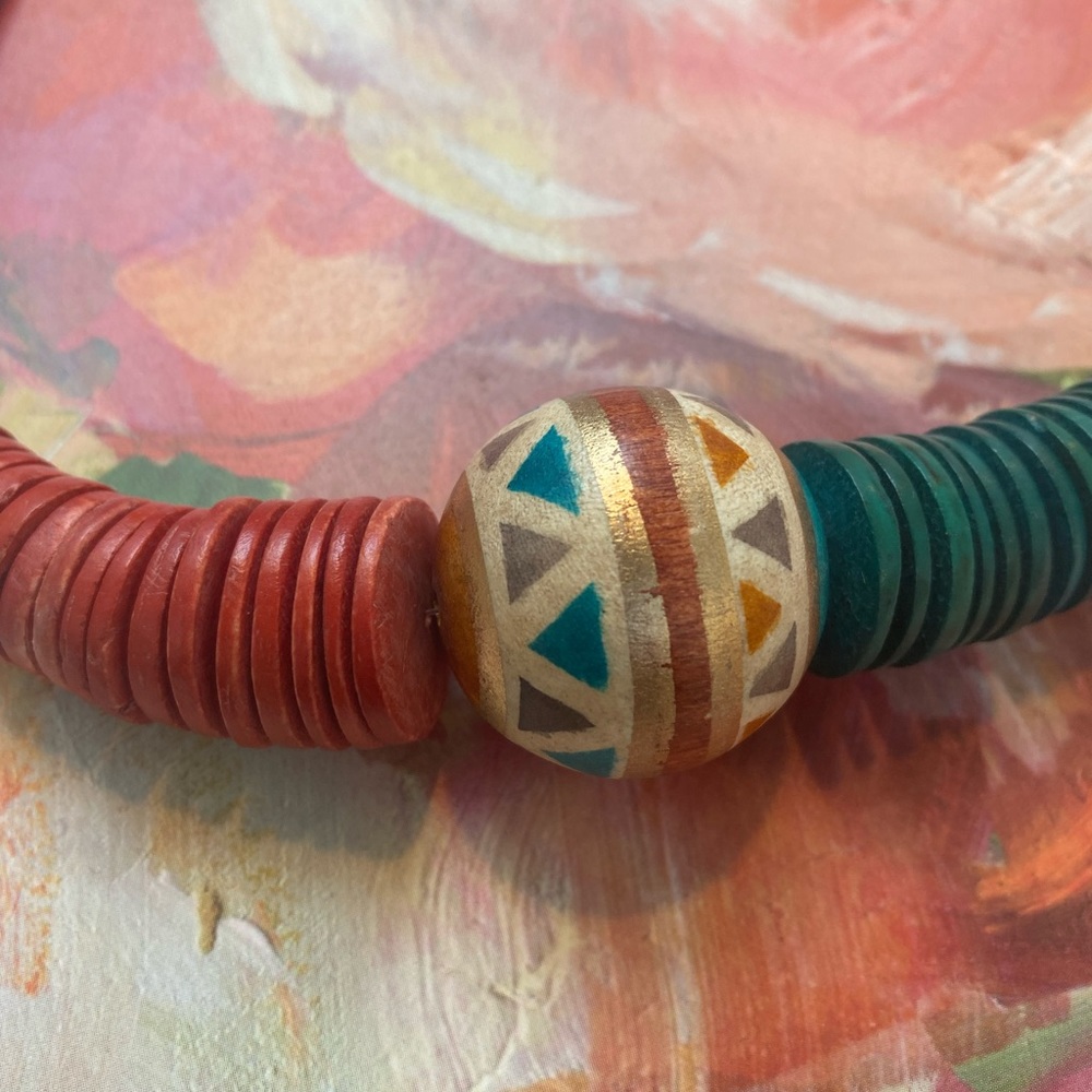 Orange and Turquoise Statement Necklace
